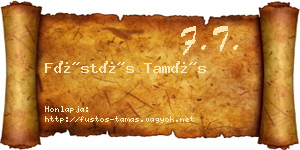 Füstös Tamás névjegykártya